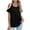 Black womens tops summer, variant on USSUMA Women Tops Dressy Casual Cold Shoulder Tops For Women Round-Neck Trendy Shirts Casual Summer Shirts Cute Lace Blouses T-Shirt Top Female Tops