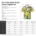 thumbnail image 5 of Fuzoiu Lemon1 Print Hawaiian Shirt for Men, Summer Beach Casual Short Sleeve Button Down Shirts, Men’s Beach Summer Shirts with Pocket,Medium, 5 of 7