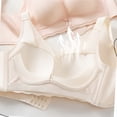 thumbnail image 4 of Wireless Bras for Women, Women's Lace-free Thin Cups Side-folded Breasts Big Breasts And Small Underwear(White,36), 4 of 4