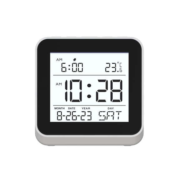 Home Trends PL White LCD Clock, Alarm Clock