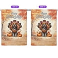 thumbnail image 2 of Happy Thanksgiving Wirehaired Pointing Griffon Turkey Costume Pumpkins Autumn Leaves House Flag 28x40in Double Sided Dog Lover Outdoor Decor - 13014, 2 of 5