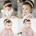 thumbnail image 4 of Diadema elástica suave para recién nacido, para bebé, bautismo, boda, fiesta, accesorio para el pelo., 4 of 5