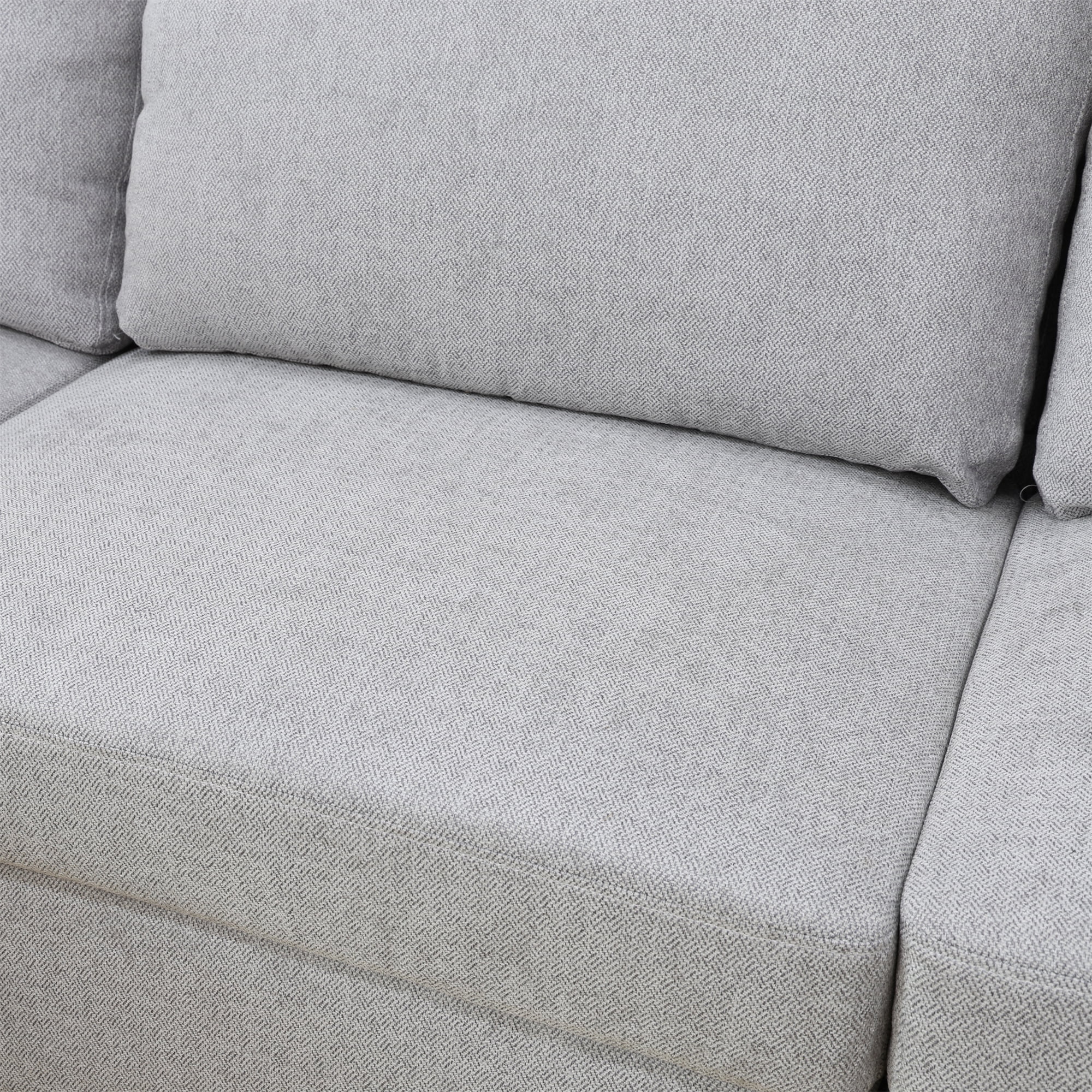 Aukfa Modular Sectional Couch Set - Single Sofa Chair- Flannel - Gray