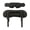 3D, variant on Travel Sleep Mask with Headrest Straps, Upright Head Support for Airplane, Train & Car, Black Polyester Set