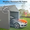 thumbnail image 7 of GOJOOASIS 10 x 20 Heavy Duty Carport Canopy with Removable Sidewall, Water-Resistant Portable PE Garage with All-Season Tarp Gray, 7 of 7