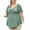 Green, variant on SHEWIN Womens Plus Size Tops High Elasticity Hollow Out Eyelet Embroidery Summer Blouse Tops V Neck Trendy Blouse