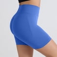 thumbnail image 3 of WULMLEO ButterLuxe Biker Shorts 6" - High Waisted Workout Running Volleyball Spandex Yoga Womens Blue S, 3 of 6