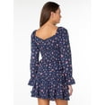 thumbnail image 5 of Celebrity Pink Women's Long Sleeve Square Neck Lace Trim Top, Sizes XS-XXXL, 5 of 7
