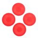 thumbnail image 1 of Posavasos redondos de silicona de 4 piezas, posavasos antiderrames para mesa de comedor, posavasos de gel de sílice rojo, 1 of 6