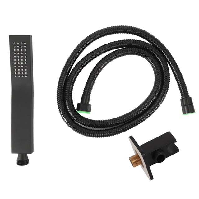 Douchette de Salle de Bain Pressurisée G1/2 Po Kit Noir Mat
