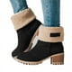 thumbnail image 5 of Botas de nieve de talla grande 41-43, botas de invierno para mujer con botas de algodón cálido de terciopelo, botas de tacón grueso para mujer, 5 of 5