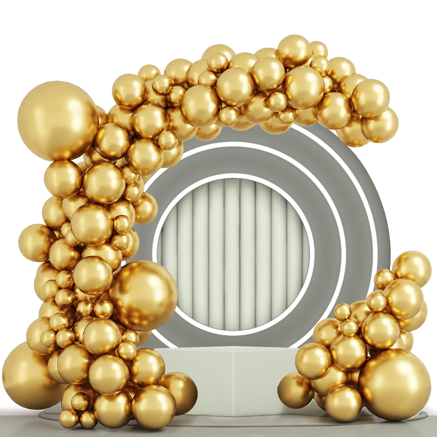 Gold Balloons - 100pcs 18''+12''+10''+5'' Latex Balloon Arch Garland Kit for Kids Family Birthday Party Graduation Baby Shower Wedding Holiday Balloon Decoration