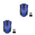 thumbnail image 1 of sweethay Ratón óptico ergonómico inalámbrico de baja latencia de velocidad rápida de 2,4 Ghz, portátil, 6 botones, ordenador para juegos, Azul 2piezas, 1 of 6