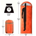 thumbnail image 2 of FAIRYLAND Sleeping Bags for Adults Teens Kids with Compression Sack Portable and Lightweight for 3-4 Season Camping, Hiking,Waterproof, Backpacking and Outdoors（Orange）, 2 of 7