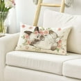 thumbnail image 5 of Easter Bunny Throw Pillow Cover, 12 x 20 Inch Rabbit Flowers Cushion Case Decoration for Sofa Couch, 5 of 6