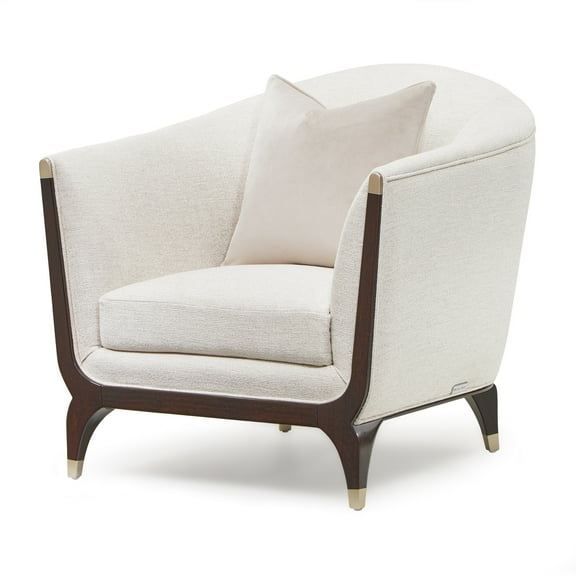 Michael Amini Paris Chic Matching Chair - Cremini/Espresso