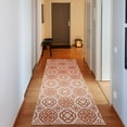 thumbnail image 1 of Celtic Decorative Rug, Retro Tribal Circle Knots Eternity Forms Pattern Boho Ireland Irish Floral Art, Quality Carpet for Bedroom Dorm and Living Room, 6 Sizes, Dark Orange, by Ambesonne, 1 of 2