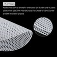 thumbnail image 4 of Unique Bargains 10pcs 7' Plastic Mesh Canvas Sheet 13 Count Round Needlepoint Blank Canvas for Embroidery, White, 4 of 5