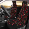 thumbnail image 2 of Yiaed Hot Chili Print Car Seat Covers,Universal Auto Seats Protector Fits for Car,SUV Sedan,Truck,Automotive Seat Covers & Accessories(Two packs), 2 of 7