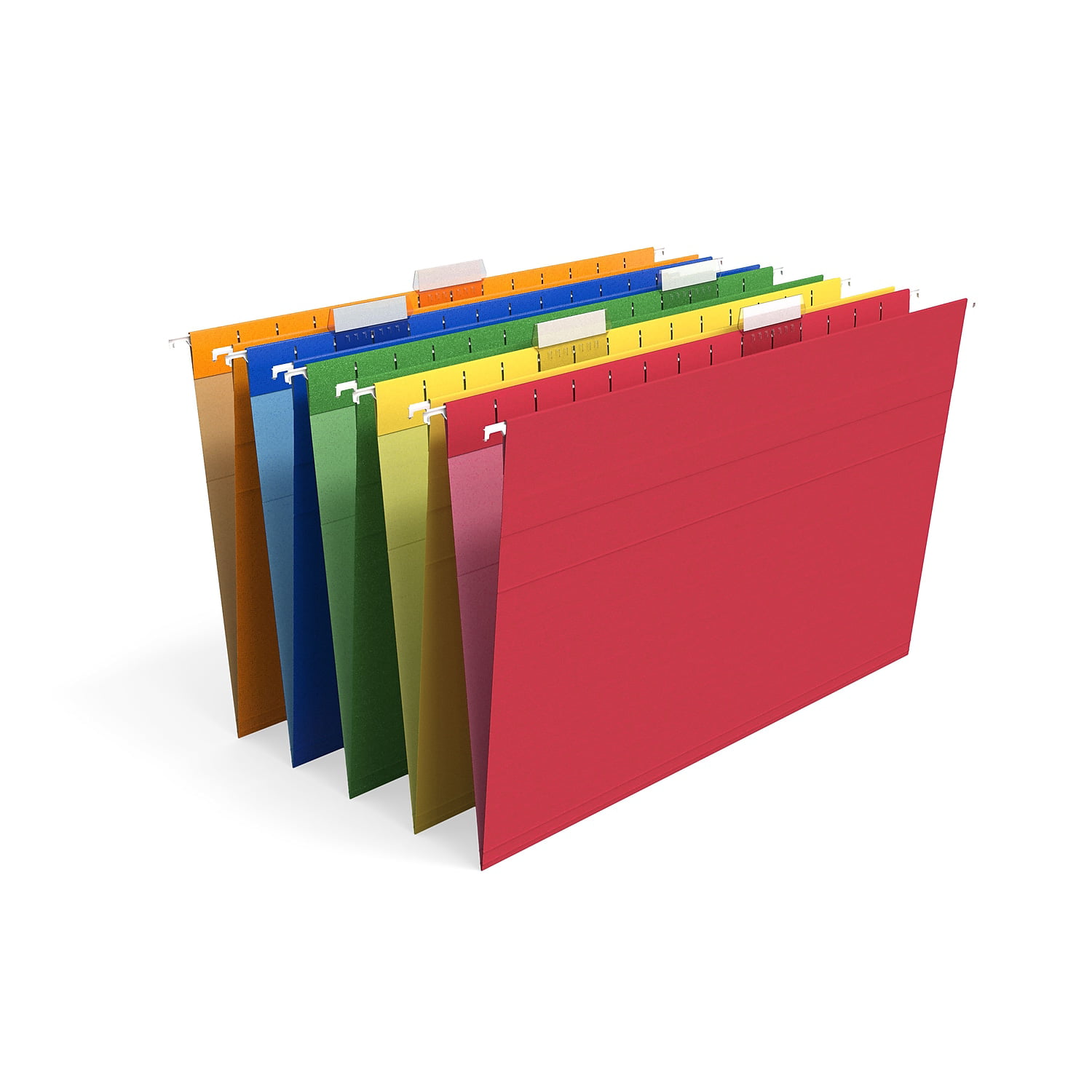 MyOfficeInnovations Hanging File Folders 5 Tab Letter Size Assorted 25/Box 