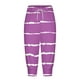 thumbnail image 4 of Mujeres Capri Pantalones Elástico Corbata Cintura Suelta Ajuste con Bolsillos, Casual Y Cómodo Pantalones de Cintura Elástica para las Mujeres, 4 of 5