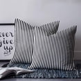 thumbnail image 2 of Pillow Covers 18x18 Set of 2, Black White Vertical Striped Square Throw Pillow Covers for Couch/Sofa/Living Room, Farmhouse Thin Line Stripes Decorative Soft Pillowcases for Couch Throw Pillows, 2 of 7