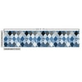 thumbnail image 2 of Ambesonne Blue Fabric by the Yard Upholstery, Diamond Shaped Patchworks, 5 Yards, Blue Black, 2 of 4