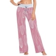 thumbnail image 2 of Comfy Casual Women's Pajama Pants Print Wide Leg Line Drawings Tulips, 2 of 6