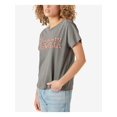 thumbnail image 3 of LUCKY BRAND Womens Gray Embroidered Pullover Back Center Seam Graphic Short Sleeve Crew Neck T-Shirt M, 3 of 4