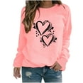 thumbnail image 2 of CFLVAEK Valentines Day Shirts Women Cute Double Heart Graphic T Shirts Casual Long Sleeve Blouse Tops Comfy Round Neck Holiday Shirt L, 2 of 3
