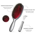 thumbnail image 2 of MISEL Boar Bristle Hair Brush and Cleaner Bundle | For Women & Men | Detangles Thin or Thick Hair and Extensions | Reduces Breakage | For Natural or Straight Hair | Large, 2 of 6