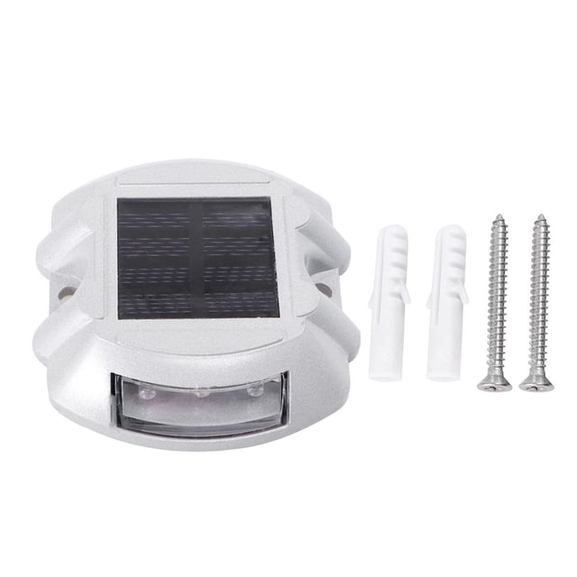 Solar LED Pathway Marker LED Dock Light Waterproof Security Warning Lights White LED Light Road Stud Light for Patio Yard Home Pathway Stairs Garden (Green Light)