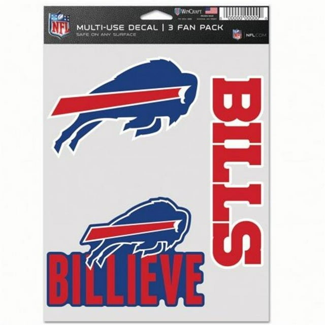 Wincraft 9416607786 NFL Buffalo Bills Decal Multi Use Fan - Pack of 3
