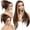 Brown Peekaboo-26 Inch, variant on Ash Brown Ombre 26 Inch Synthetic Lace Front Layered Wig With Bangs For Women