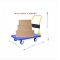 thumbnail image 2 of Platform Truck with 1320Lbs Weight Capacity, Foldable Flatbed Cart with 360 Degree Swivel Wheels, Heavy Duty Push Hand Cart, Dolly Cart for Moving for Loading, 2 of 6