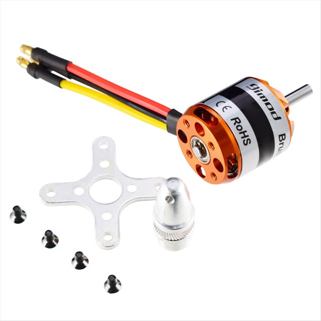 Motor Sin Escobillas D2836 2836, 2-4S, Lipo, Eje de 4 mm, Apto para Drones de Ala Fija con ESC de 40 A, 880 KV.