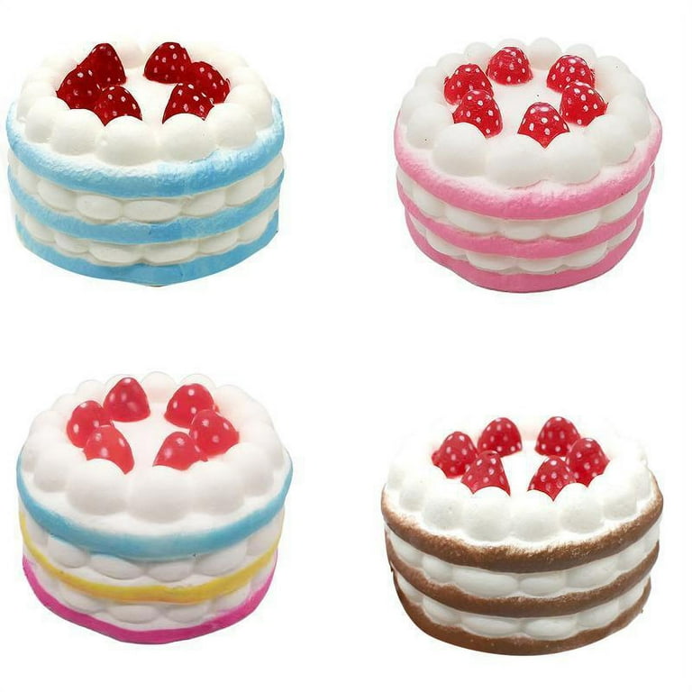 ZPAQI Squishy Toy Strawberry Cake Sensory Fidget Vent Ball