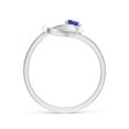 thumbnail image 2 of ANGARA Natural Solitaire Tanzanite Infinity Knot Ring in 14K White Gold for Women (Size-4mm) | December Birthstone, Birthday, Anniversary, Jewelry Gift for Women | Natural Tanzanite Ring, 2 of 9