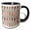 Black/White, variant on 3drose, Image of Abstract Geometrical Copper Marble Polygonal Argyle Pattern, 15oz Mug