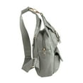 thumbnail image 3 of Womens Leather Crossbody Bag - Cowhide Sling Purse by American Procurement - Gray, 3 of 5