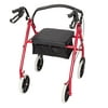 Zimtown Aluminum Rollator Rolling Walker with Medical Curved Back Soft Seat Light Weight