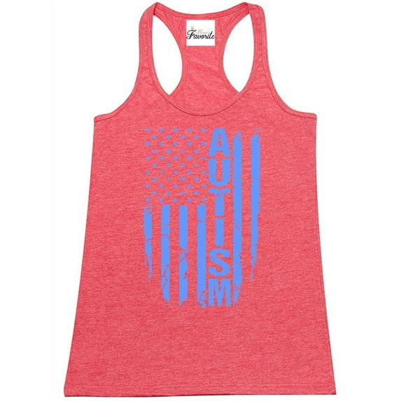 MmF - Women's Racerback Tank Top, up to Women Size 2XL - Autism Flag