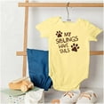 thumbnail image 4 of Siblings Have Tails Adorable Pet Owner Romper Boys or Girls Infant Baby Brisco Brands 12M, 4 of 6
