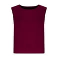 thumbnail image 3 of Womens Linen Crop Tops Summer Casual Loose Cotton Sleeveless Tank Top Dressy Casual Blouses, 3 of 5