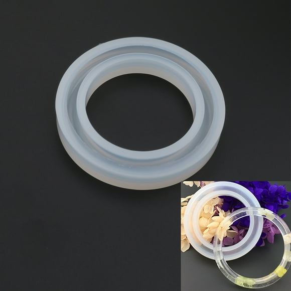 fashionhome Round Silicone Mould Mold For Resin Curve Bangle Bracelet Jewelry Making DIY Craft