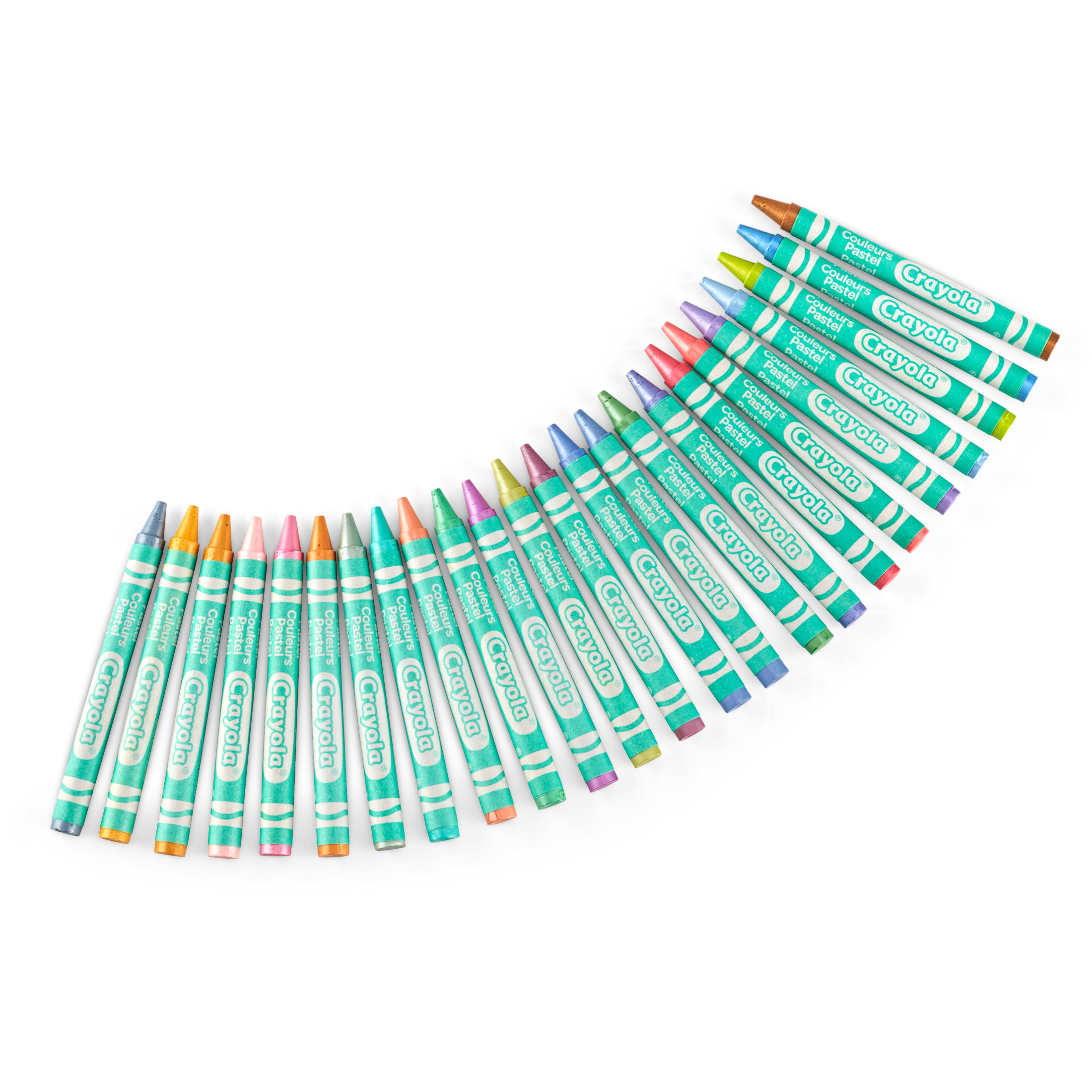 Crayones Crayola pastel, 24 piezas, útiles escolares, suministros de arte, regalos creativos para niños de 3+ 7