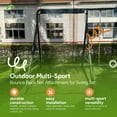 thumbnail image 3 of Open Box gobaplay Outdoor Multi Sport Bounce Back Net for Swing Set, Black, 3 of 13