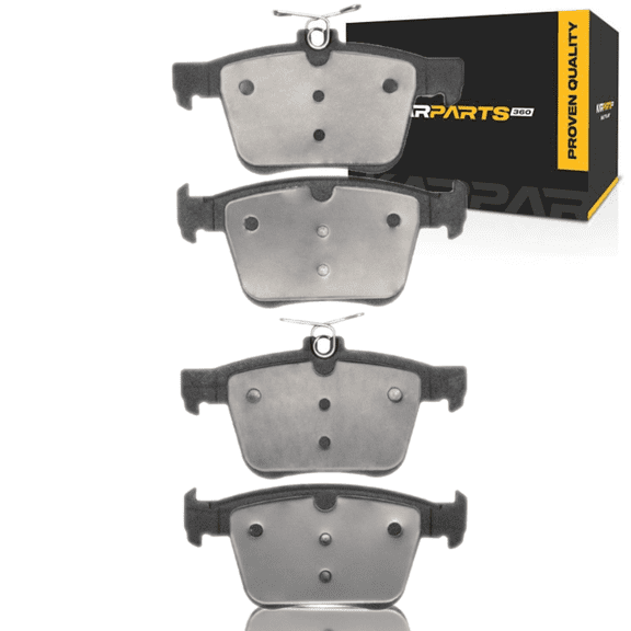 KarParts360 For Audi A3 Sportback e-tron 2016 2017 Disc Brake Pads | 61.5 Millimeters / 2.42 Inches Inner Height | 122.9 Millimeters / 4.84 Inches Inner Pad Width