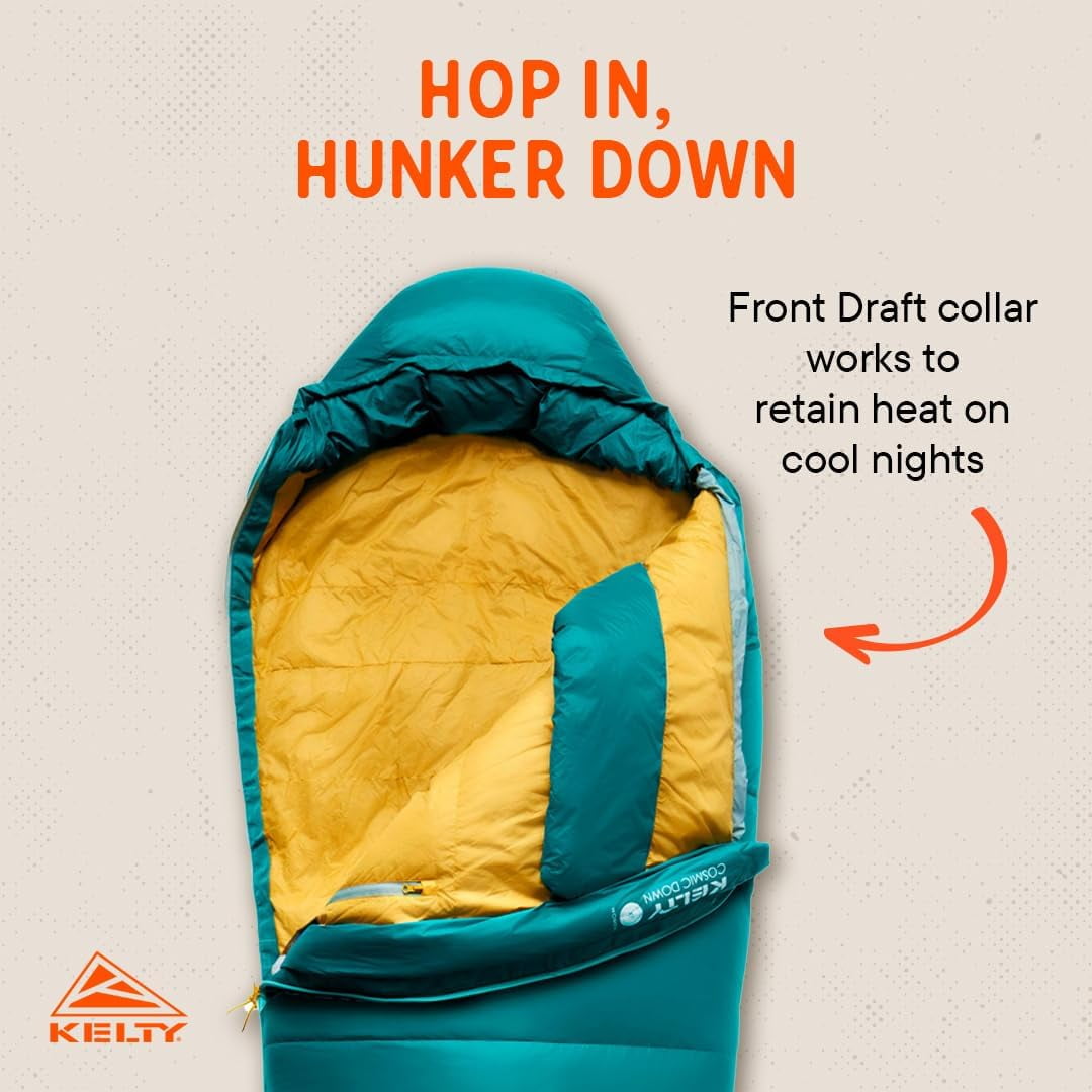Cosmic 20 Down Mummy Sleeping Bag for Backpacking, Campers, 550 Fill Power, Recycled Fabrics with PFAS-Free DWR, Designed in Sunny Colorado,