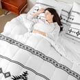 thumbnail image 3 of Erosebridal Vintage Exotic Bohemian 7-Piece Twin Bedding Sets,White Black Bedding Comforter Set For Men Women,Reversible, 3 of 7